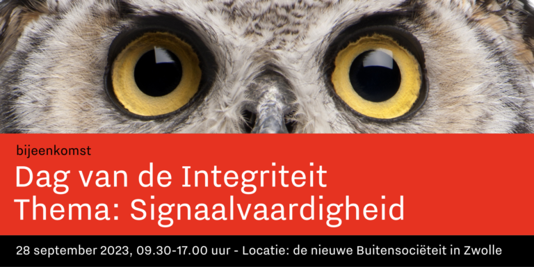 De Dag van Integriteit is vindt in 2023 plaats op donderdag 28 september in de Buitensociëteit in Zwolle. Het centrale van deze editie is signaalvaardigheid